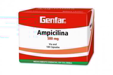 Ampicilina Genfar 500 Mg 100 Cápsulas