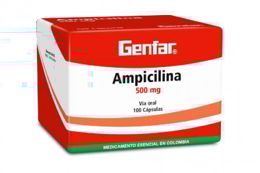 Ampicilina Genfar 500 Mg 100 Cápsulas