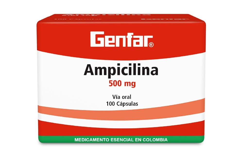 Ampicilina Genfar 500 Mg 100 Cápsulas