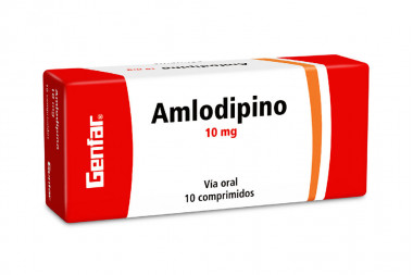 Amlodipino 10 mg Caja Con 10 Comprimidos 