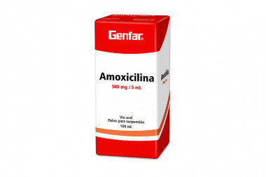 Amoxicilina Polvo  500 mg / 5 mL Caja Con Frasco De 100 g - Suspensión 