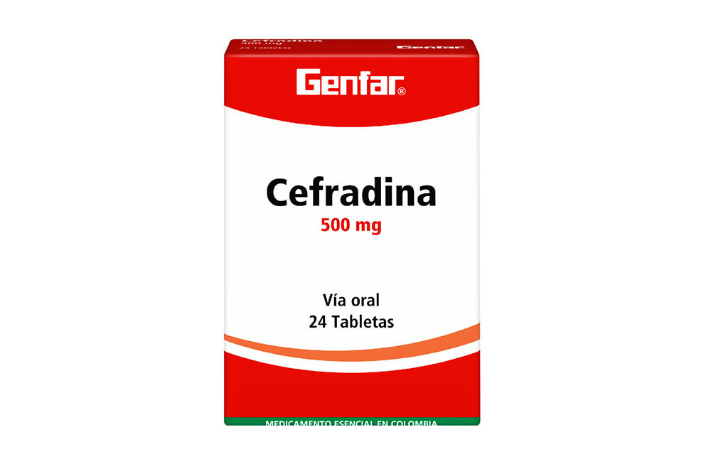 Cefradina 500 mg Caja Con 24 Tabletas