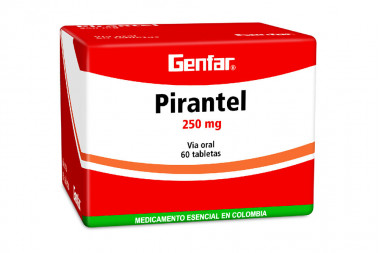 Pirantel 250 mg Caja Con 60 Tabletas