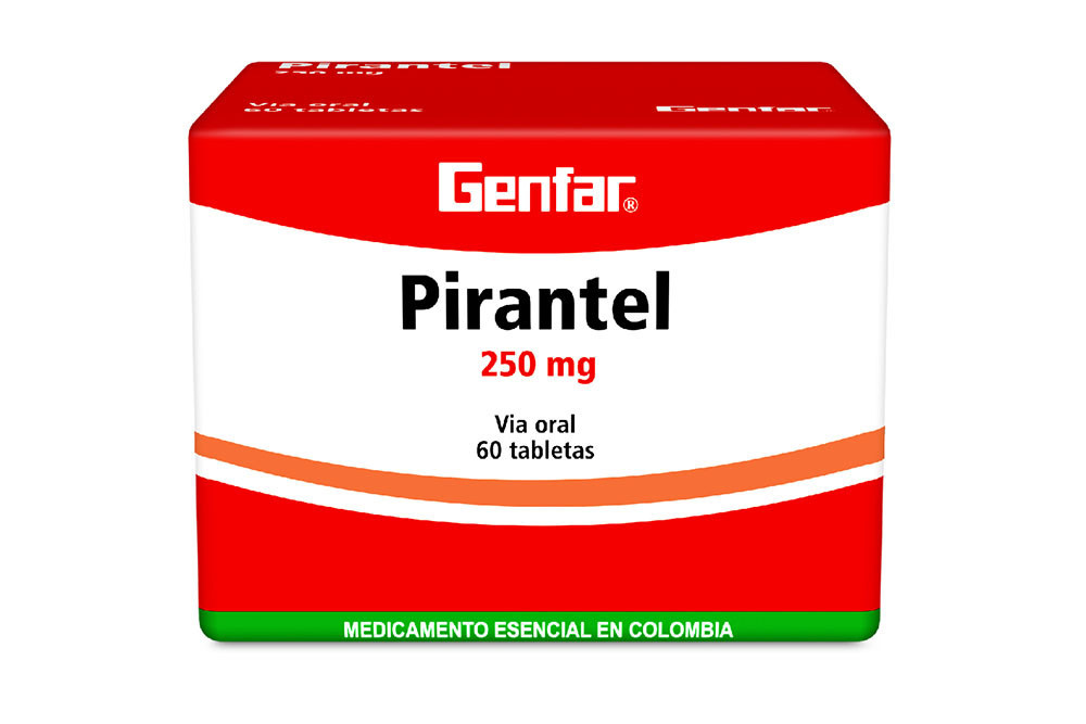 Pirantel 250 mg Caja Con 60 Tabletas