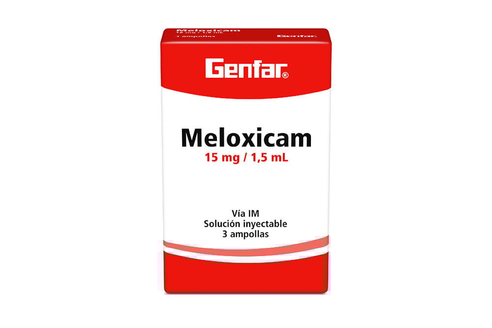 Meloxicam Solución Inyectable 15 Mg Caja Con 3 Ampollas 1.5 Ml