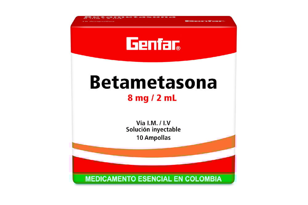 Betametasona Inyectable 8 Mg/ 2 Ml Caja Con 10 Ampollas – Genfar