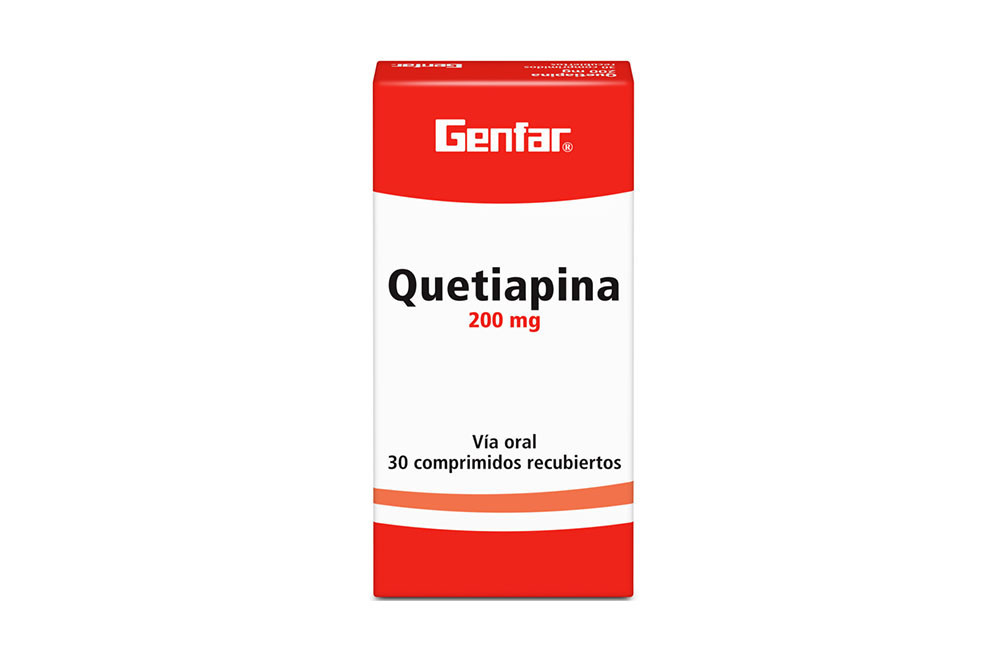 Quetiapina 200 mg Caja Con 30 Comprimidos - Genfar