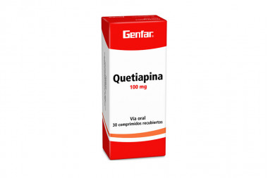 Quetiapina 100 mg Caja Con 30 Tabletas Recubiertas - Genfar