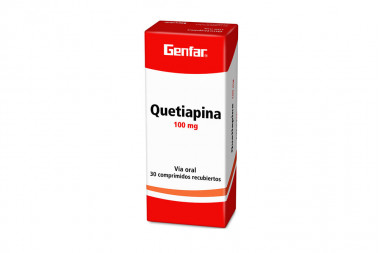 Quetiapina 100 mg Caja Con 30 Tabletas Recubiertas - Genfar