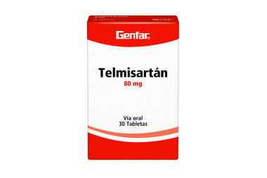 Telmisartan 80 mg Caja Con 30 Tabletas - Genfar