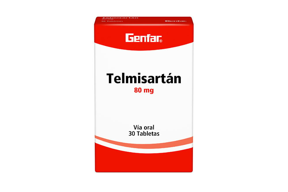 Telmisartan 80 mg Caja Con 30 Tabletas - Genfar