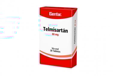 Telmisartan 80 Mg Caja Con 30 Tabletas - Genfar