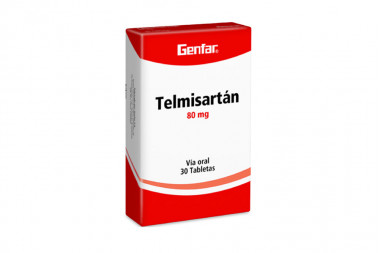 Telmisartan 80 mg Caja Con 30 Tabletas - Genfar
