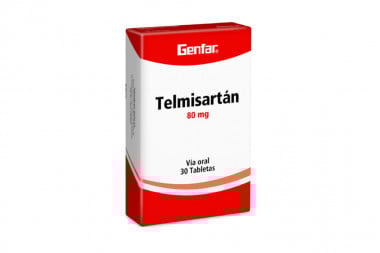 Telmisartan 80 Mg Caja Con 30 Tabletas - Genfar