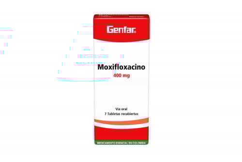 MOXIFLOXACINO GENFAR TAB REC 400 MG ORAL CAJ 7 UN GENFAR S.A.