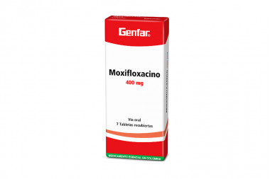 Moxifloxacino 400 mg Caja Con 7 Tabletas Recubiertas