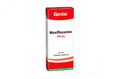 Moxifloxacino 400 mg Caja Con 7 Tabletas Recubiertas