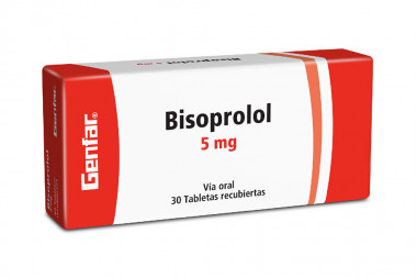 Bisoprolol 5 mg Caja Con 30 Tabletas Recubiertas