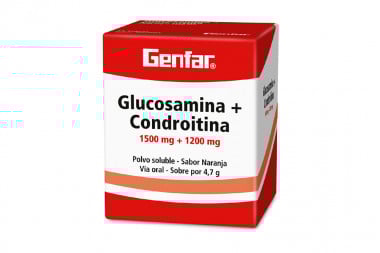 Glucosamina + Condroitina Genfar Polvo 1500 / 1200 G Caja Con 15 Sobres De 4.7 G