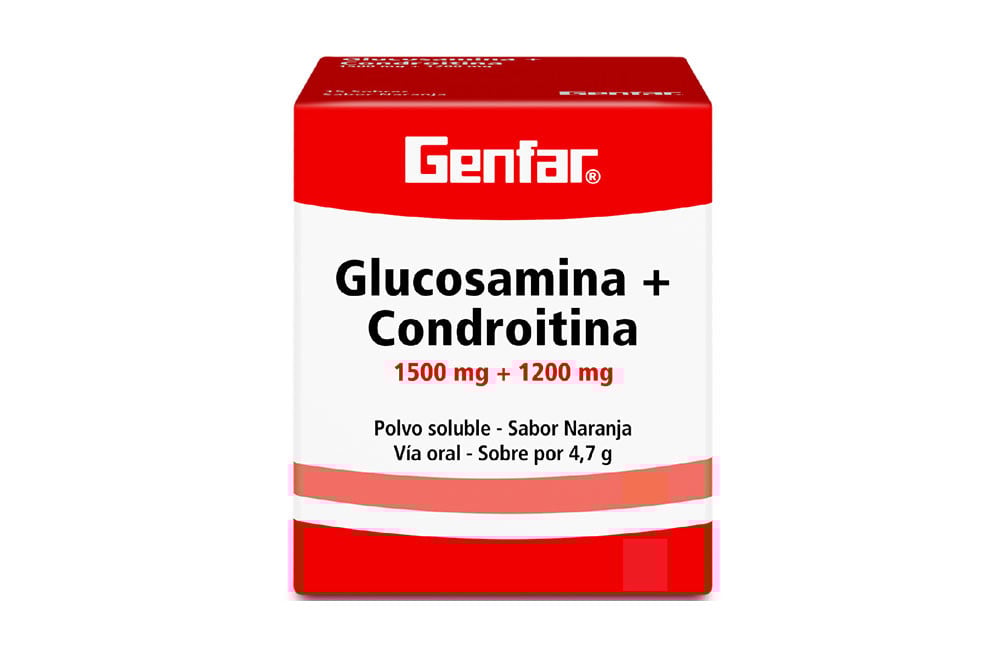 Glucosamina + Condroitina Genfar Polvo 1500 / 1200 G Caja Con 15 Sobres De 4.7 G