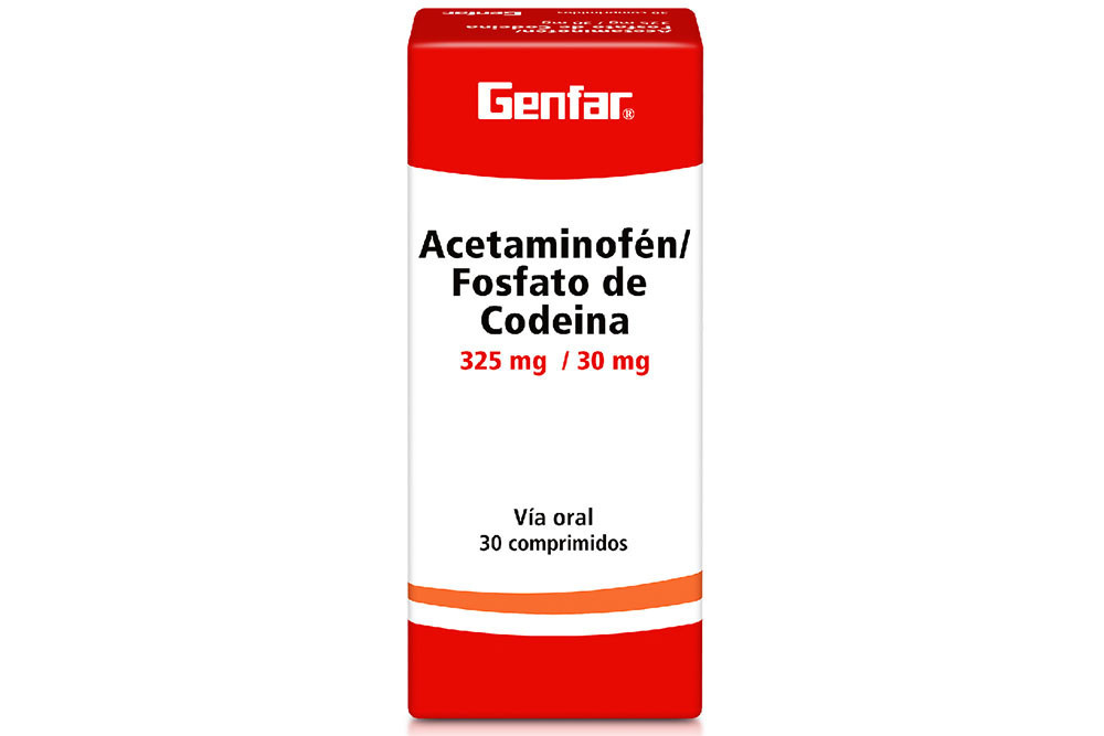 Acetaminofén 325 / 30 mg Caja Con 30 Comprimidos 