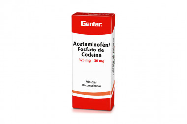 Acetaminofén / Fosfato De Codeina 325 / 30 mg Caja Con 10 Comprimidos