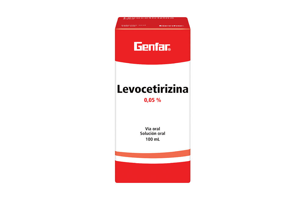 Levocetirizina 0.05% Solución Oral Caja Con Frasco Con 100 mL