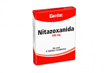 Nitazoxanida 500 mg Caja Con 6 Tabletas Recubiertas