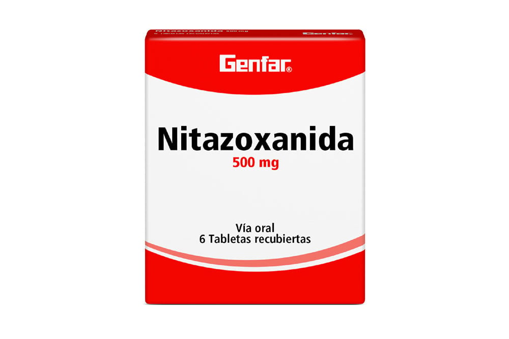 Nitazoxanida 500 mg Caja Con 6 Tabletas Recubiertas 