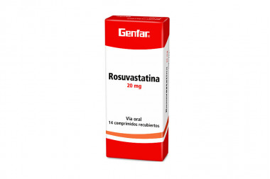 Rosuvastatina 20 mg Caja Con 14 Comprimidos Recubiertos