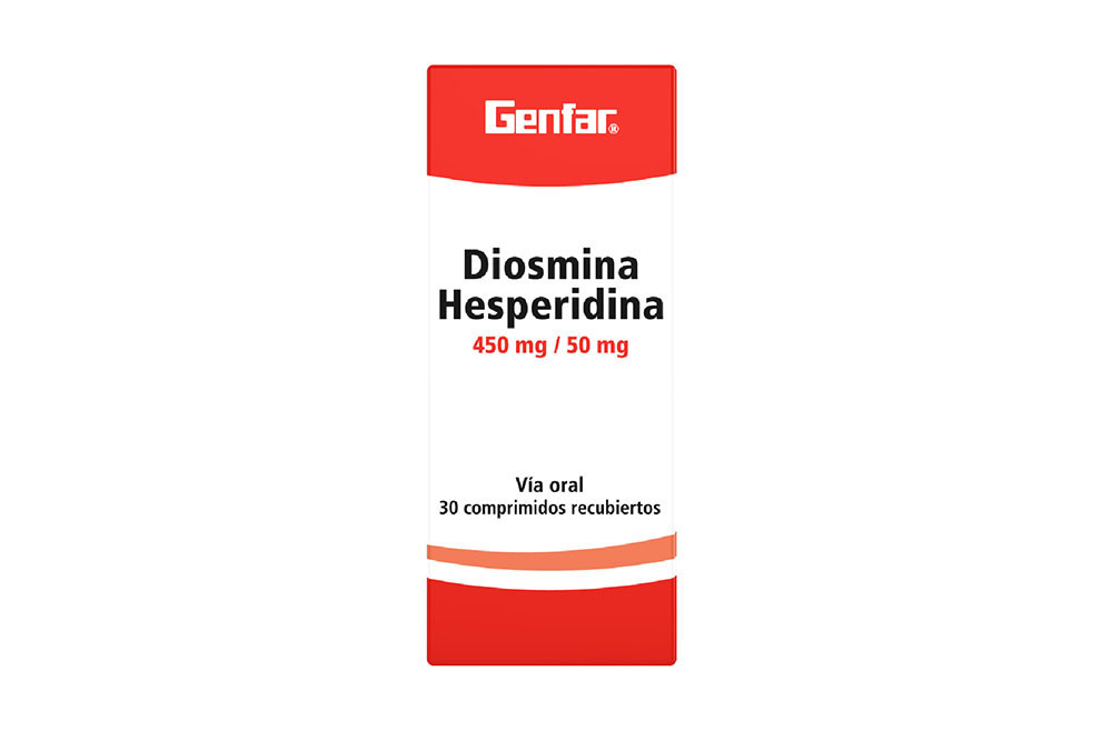 Diosmina Hesperidina 450/ 50 mg Caja Con 30 Comprimidos Recubiertos