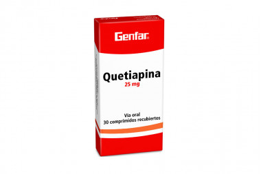 Quetiapina 25 Mg 30 comprimidos recubiertos
