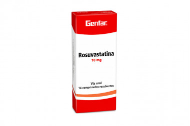 Rosuvastatina 10 mg Caja Con 14 Comprimidos Recubiertos