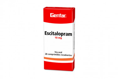 Escitalopram 10 mg Caja Con 28 Comprimidos Recubiertos 