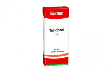  Tinidazol 1 g Caja x 4 Tabletas Recubiertas – Amebiasis Intestinal