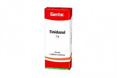 Tinidazol 1 g Caja Con 4 Tabletas Recubiertas - Genfar