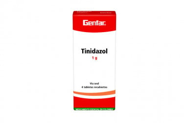 Tinidazol 1 g Caja Con 4 Tabletas Recubiertas - Genfar