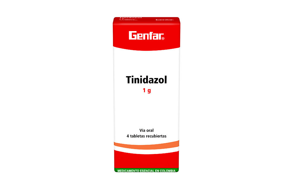 Tinidazol 1 g Caja Con 4 Tabletas Recubiertas - Genfar
