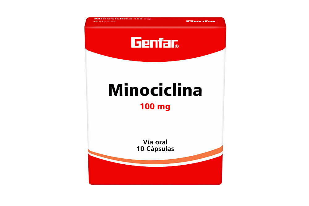 Minociclina 100 mg Caja Con 10 Cápsulas