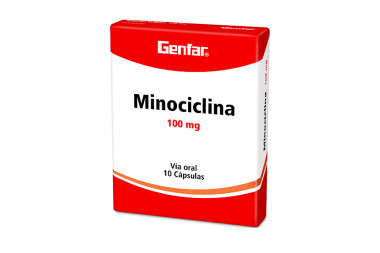 Minociclina Genfar 100 mg Caja Con 10 Cápsulas