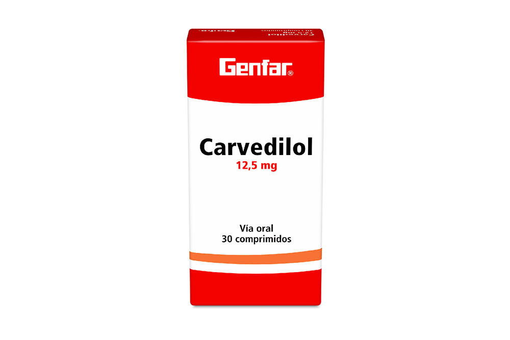 Carvedilol 12.5 mg Caja Con 20 Comprimidos