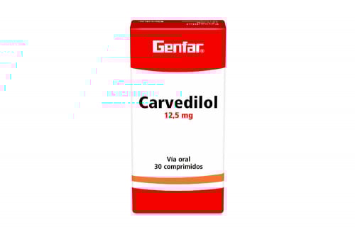 Carvedilol 12.5 mg Caja Con 20 Comprimidos