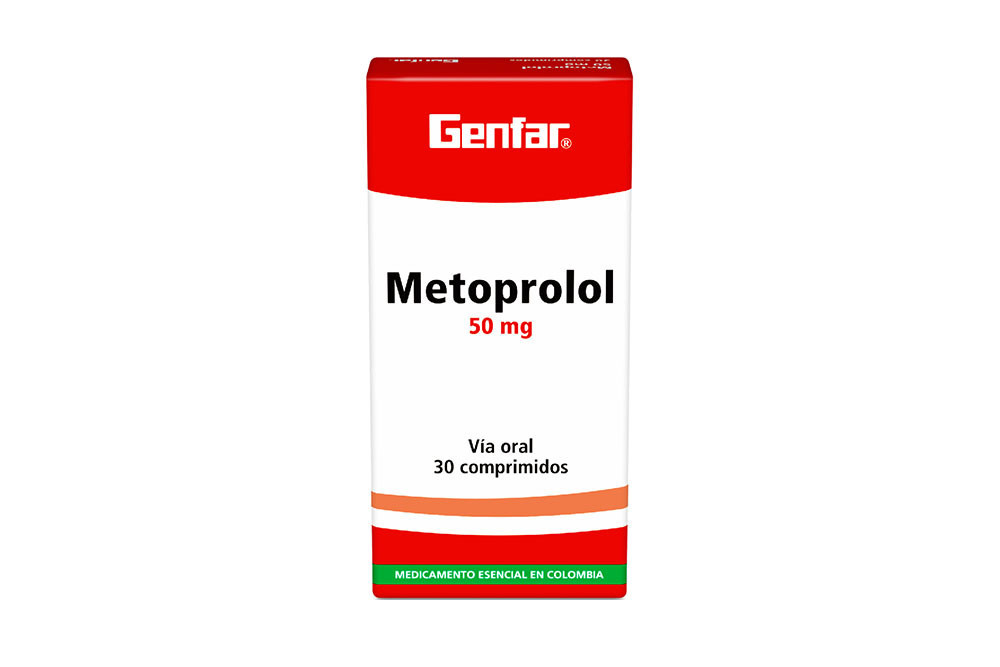 Metoprolol 50 mg Caja Con 30 Comprimidos – Angina De Pecho