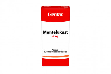 Montelukast 4 mg Caja Con 30 Comprimidos Masticables