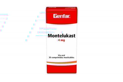 Montelukast 4 mg Caja Con 30 Comprimidos Masticables