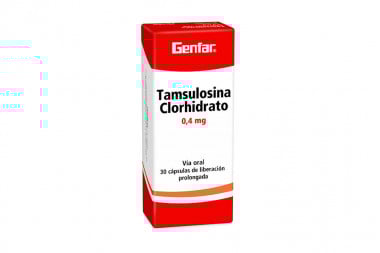 Tamsulosina Clorhidrato 0.4 Mg Caja Con 30 Cápsulas