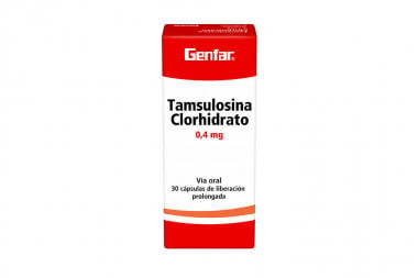 Tamsulosina Clorhidrato 0.4 mg Caja Con 30 Cápsulas