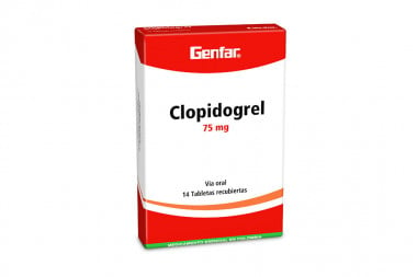 Clopidogrel 75 mg Caja Con 14 Tabletas Recubiertas