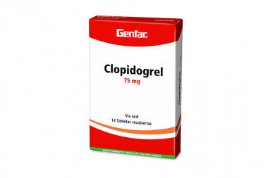 Clopidogrel 75 mg Caja Con 14 Tabletas Recubiertas