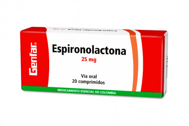 Espironolactona 25 mg Caja Con 20 Comprimidos